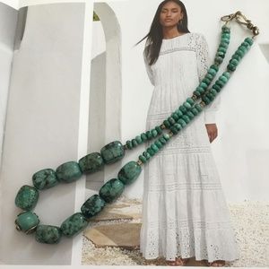 Indigo Rhino Designs African Turquoise & Turquoise Statement Necklace is NWOT!!